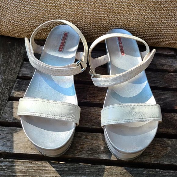 Prada Platform Velcro Strap Sandals - Picture 1 of 8